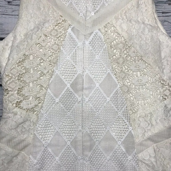 Greylin Revolve Dress Bodycon Sleeveless Ivory White Lace Cocktail Stretchy Sz M - Picture 5 of 8